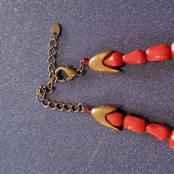 Vintage chunky bead statement necklace - Picture 2 of 4